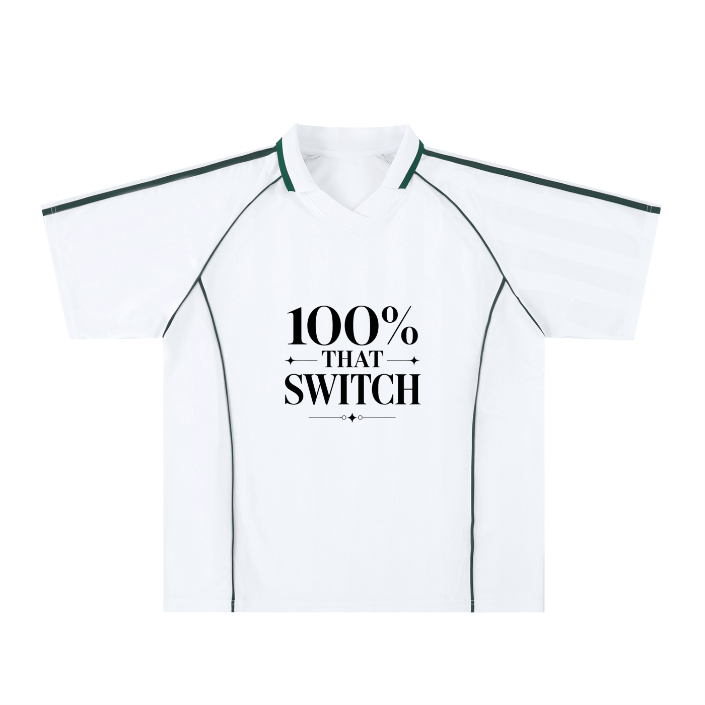 100% THAT SWITCH Stripe Collared Soccer Jersey