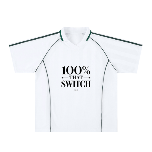 100% THAT SWITCH Stripe Collared Soccer Jersey