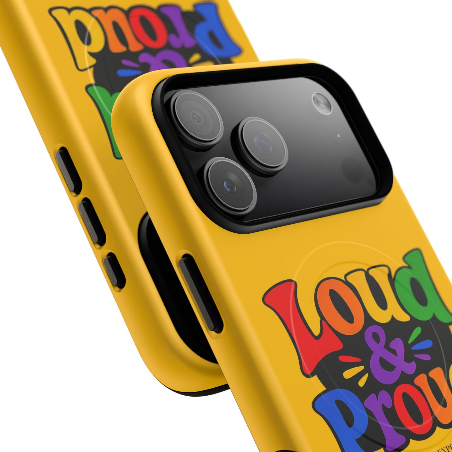 LOUD & PROUD LGBTQ Tough Magnetic Phone Case — Colorful Retro Pride Design