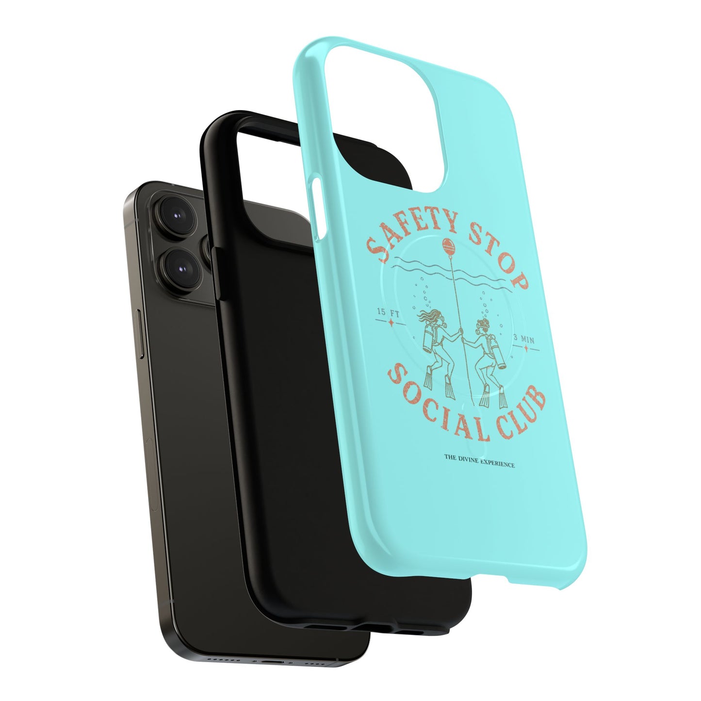 SAFETY STOP SOCIAL CLUB SCUBA Phone Case — Scuba Diving Graphic Tough Magnetic Case