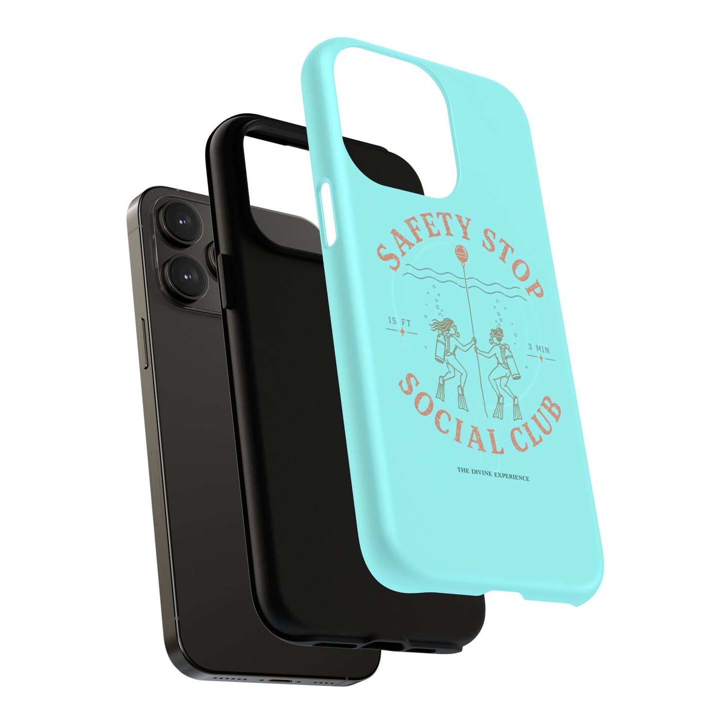SAFETY STOP SOCIAL CLUB SCUBA Phone Case — Scuba Diving Graphic Tough Magnetic Case