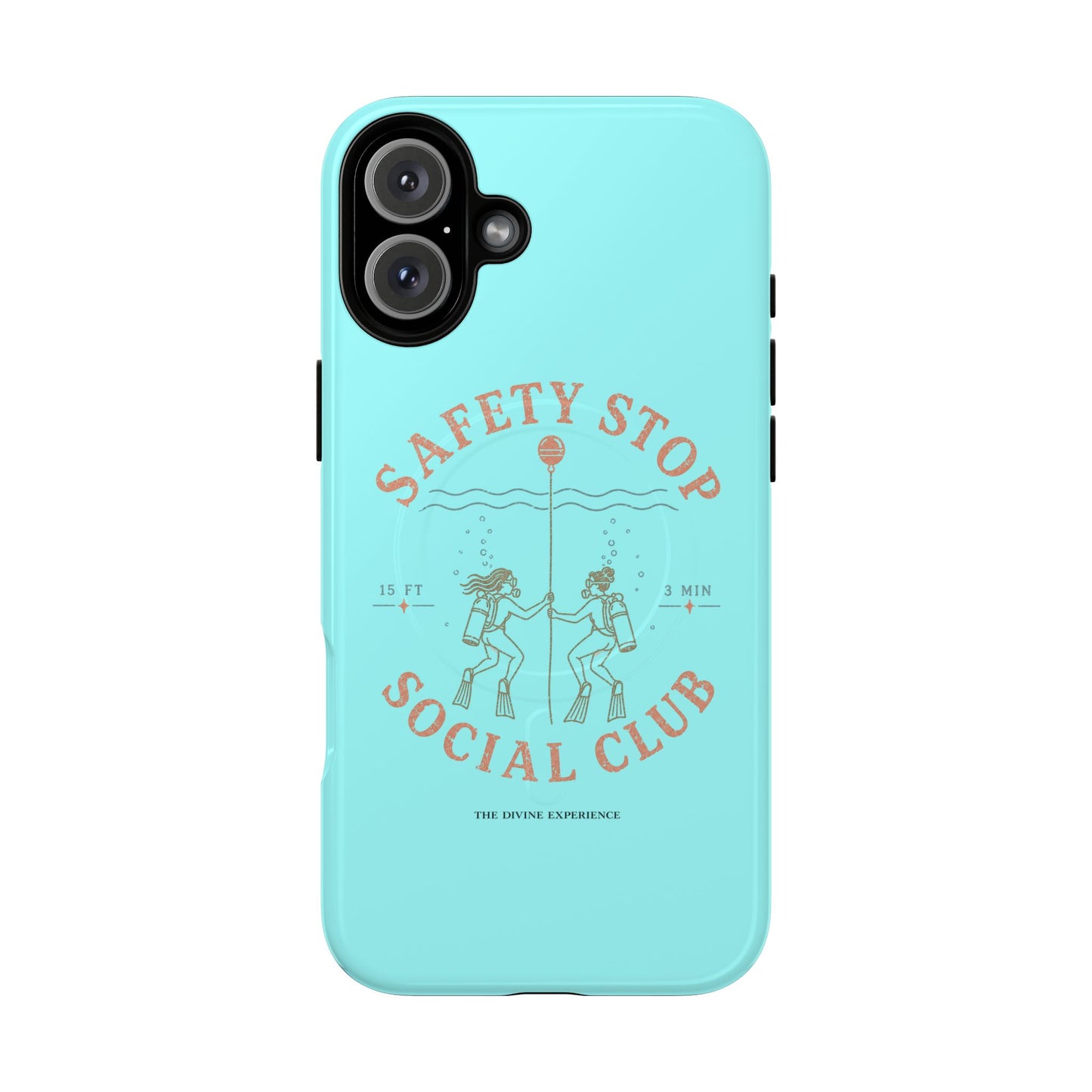 SAFETY STOP SOCIAL CLUB SCUBA Phone Case — Scuba Diving Graphic Tough Magnetic Case