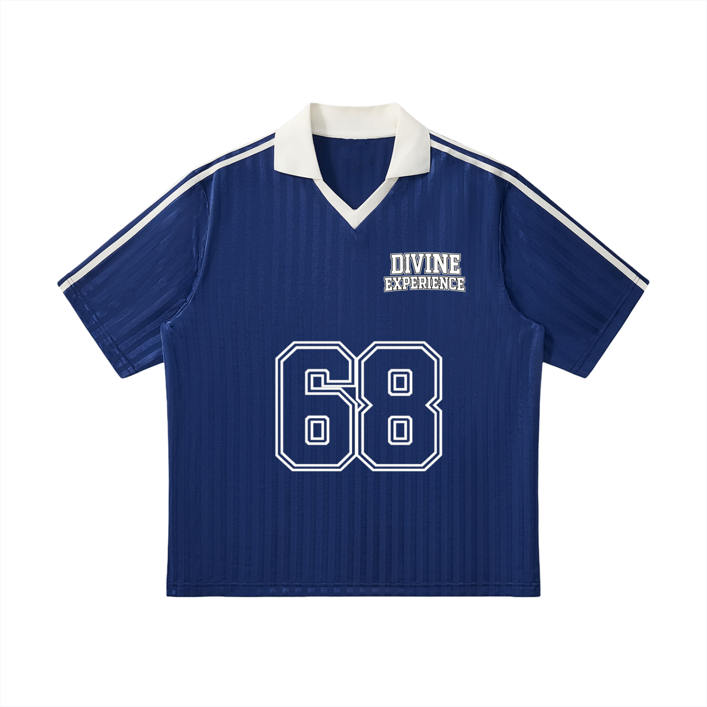 U OWE ME 1 Contrast Collar Striped Soccer Jersey
