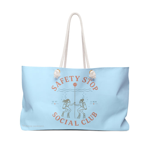 SAFETY STOP SOCIAL CLUB Weekender Bag — Scuba Diving Travel Tote