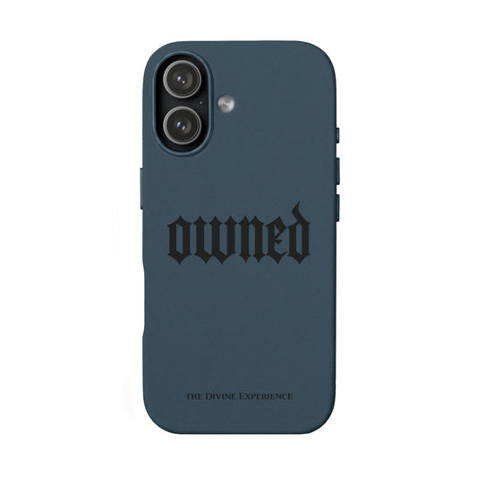 OWNED PU Leather Phone Case — BDSM Engraved Gothic Design