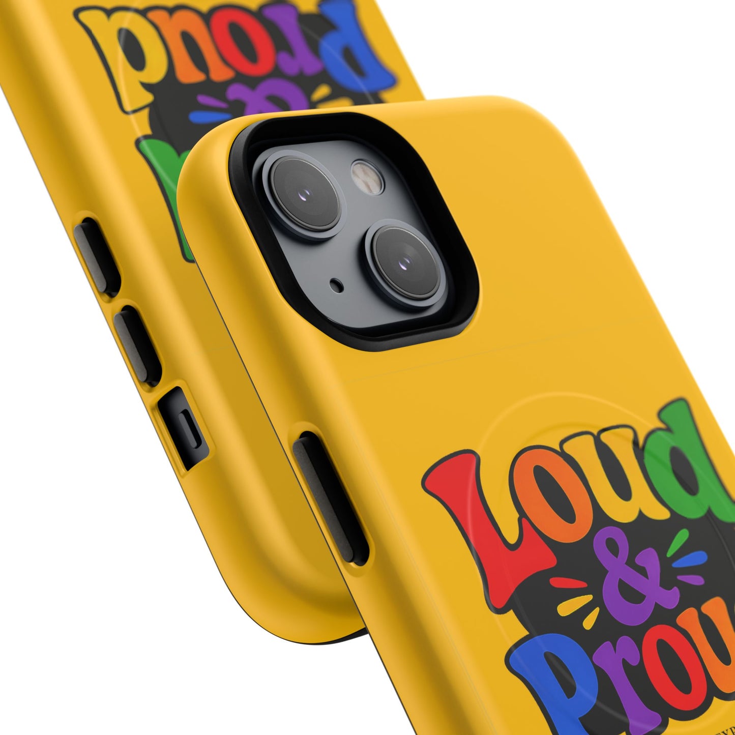 LOUD & PROUD LGBTQ Tough Magnetic Phone Case — Colorful Retro Pride Design