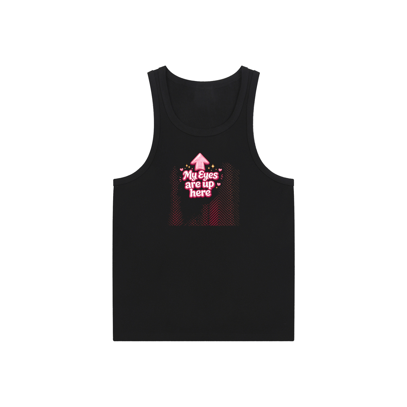 MY EYES ARE UP HERE Essential Performance Tank Top