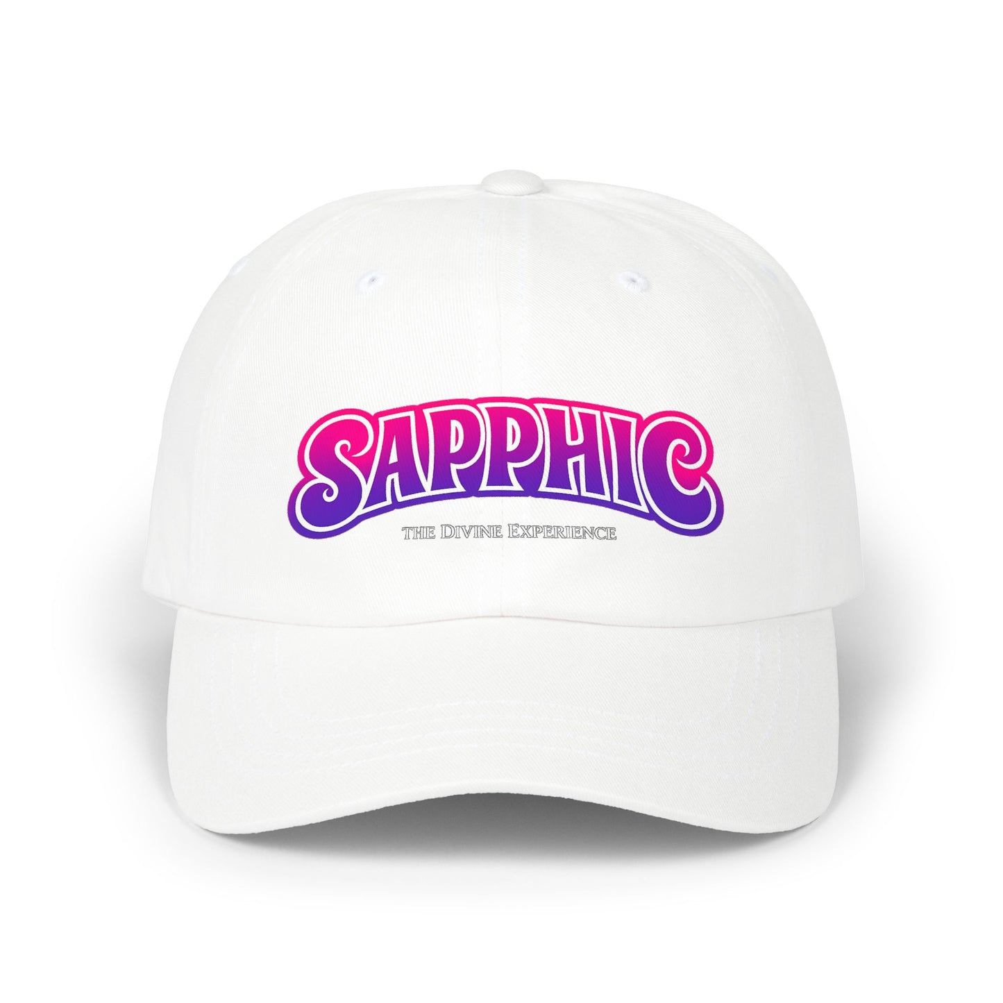 SAPPHIC Dad Cap - Rainbow Retro Pride Baseball Hat