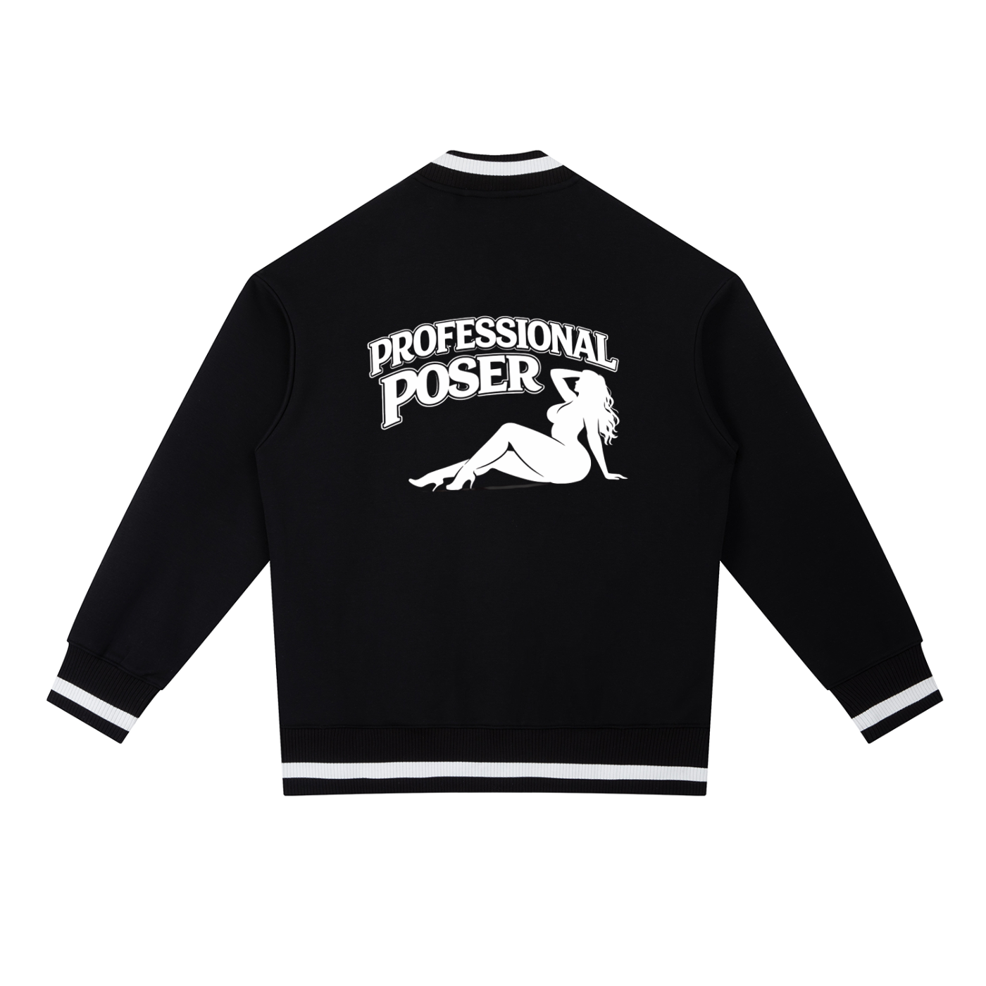 Contrast Piping Zip Bomber Jacket