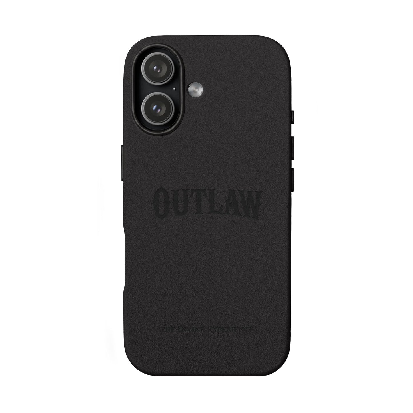 OUTLAW Engraved PU Leather Phone Case — Slim Protective Cover