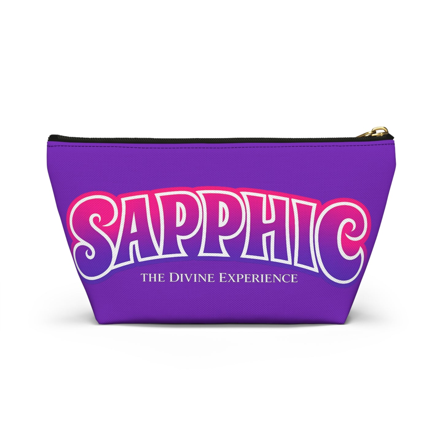 SAPPHIC Accessory Pouch — Purple T‑Bottom Makeup & Travel Bag