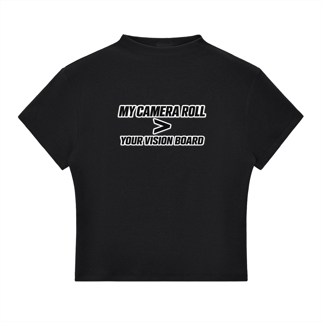 VISION BOARD Essential Slim Fit Mock Neck T-Shirt