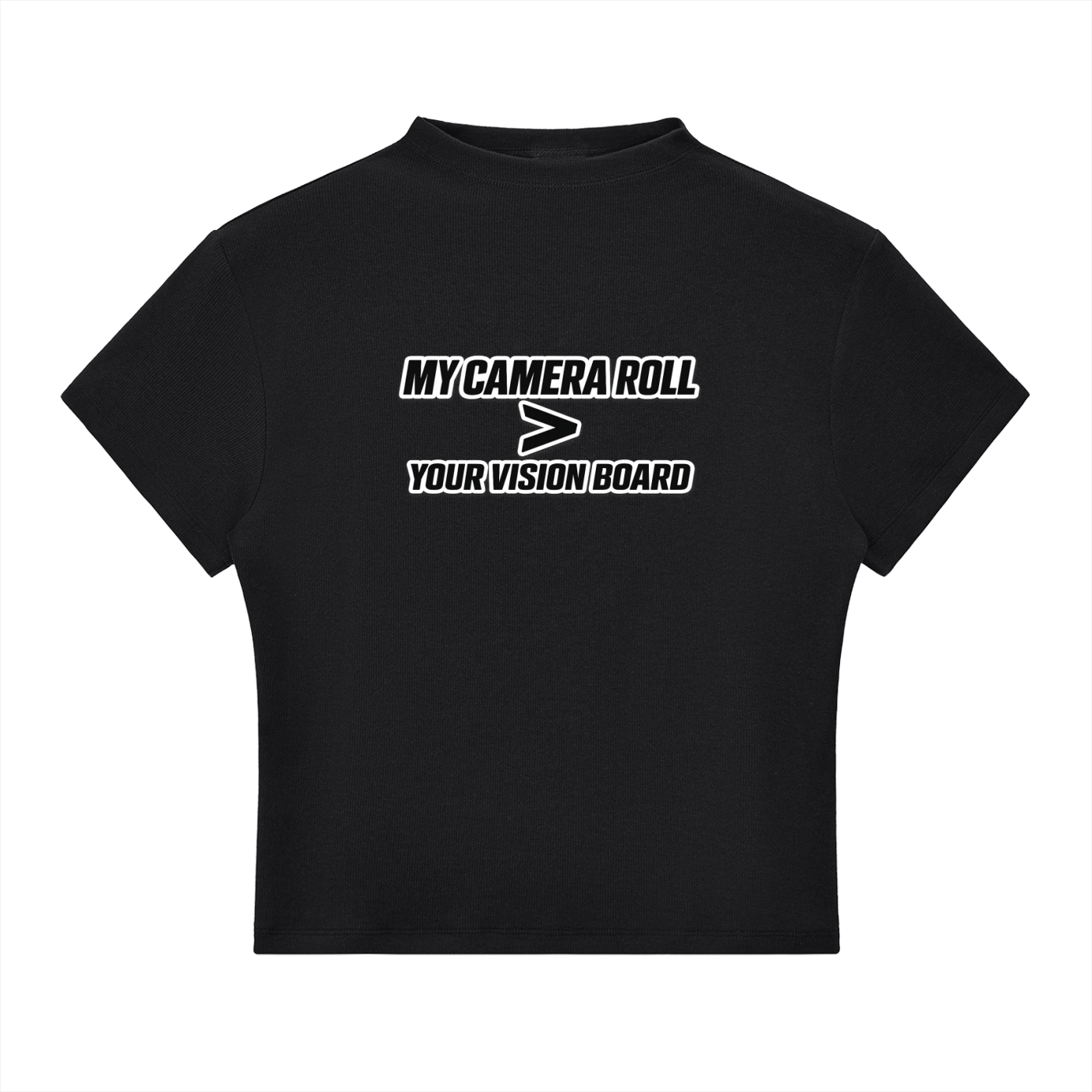 VISION BOARD Essential Slim Fit Mock Neck T-Shirt
