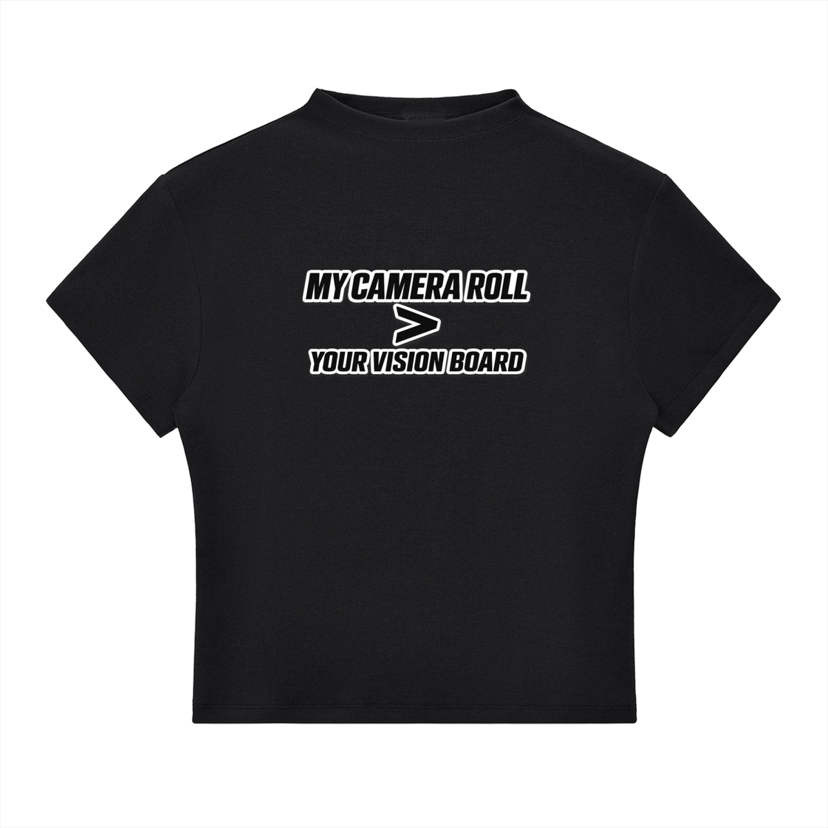 VISION BOARD Essential Slim Fit Mock Neck T-Shirt