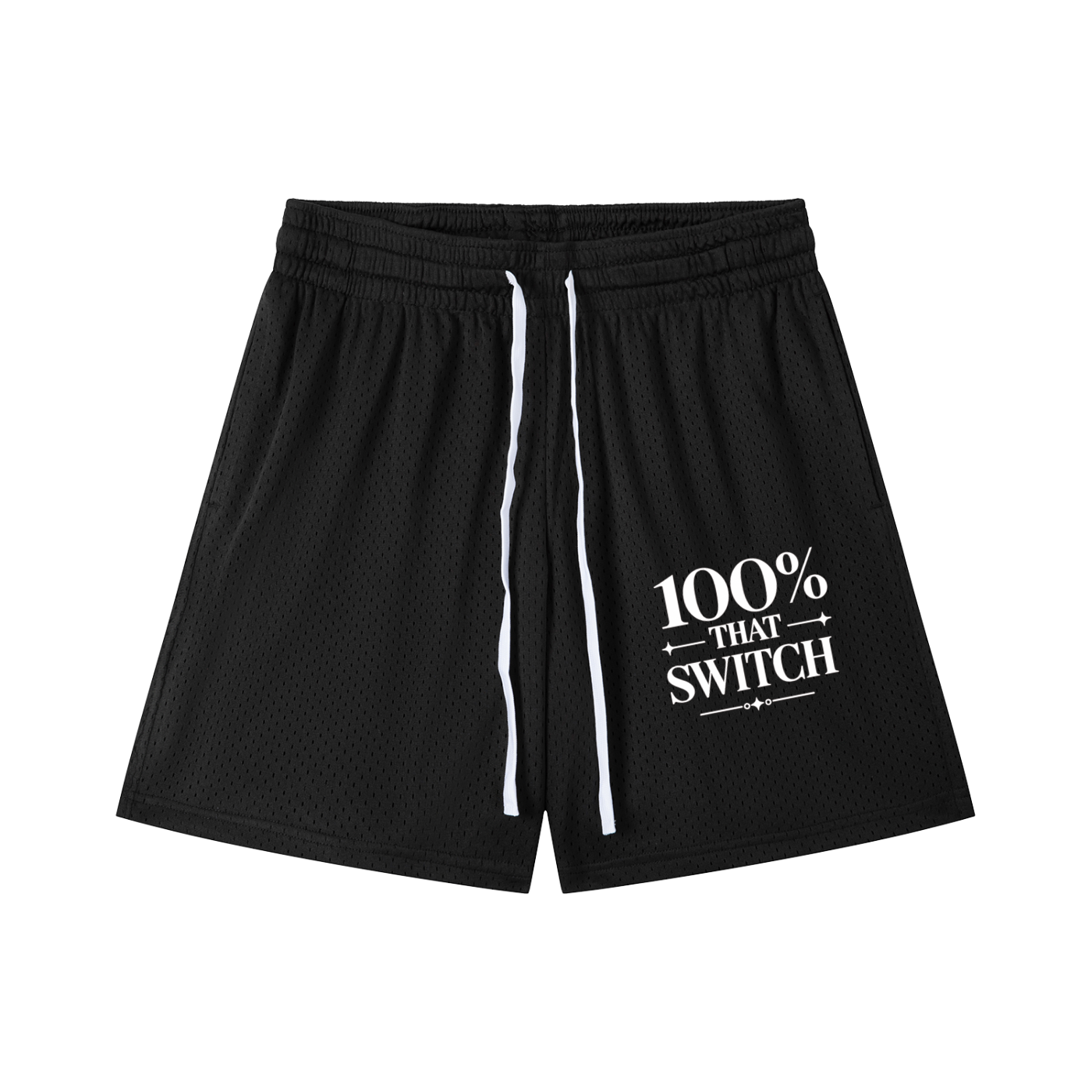 100% THAT SWITCH Mesh Drawstring Shorts