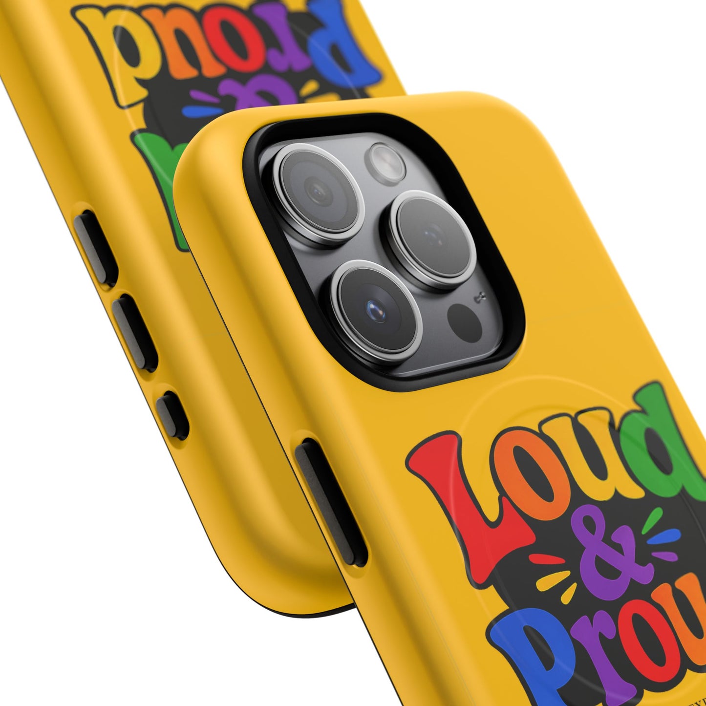 LOUD & PROUD LGBTQ Tough Magnetic Phone Case — Colorful Retro Pride Design