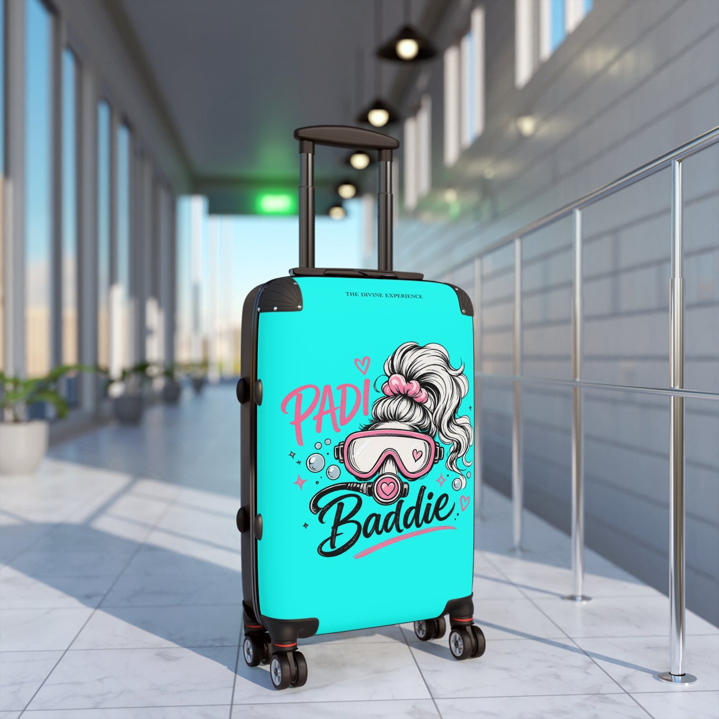 PADI BADDIE Carry-On Suitcase – Turquoise Scuba Dive Travel Luggage
