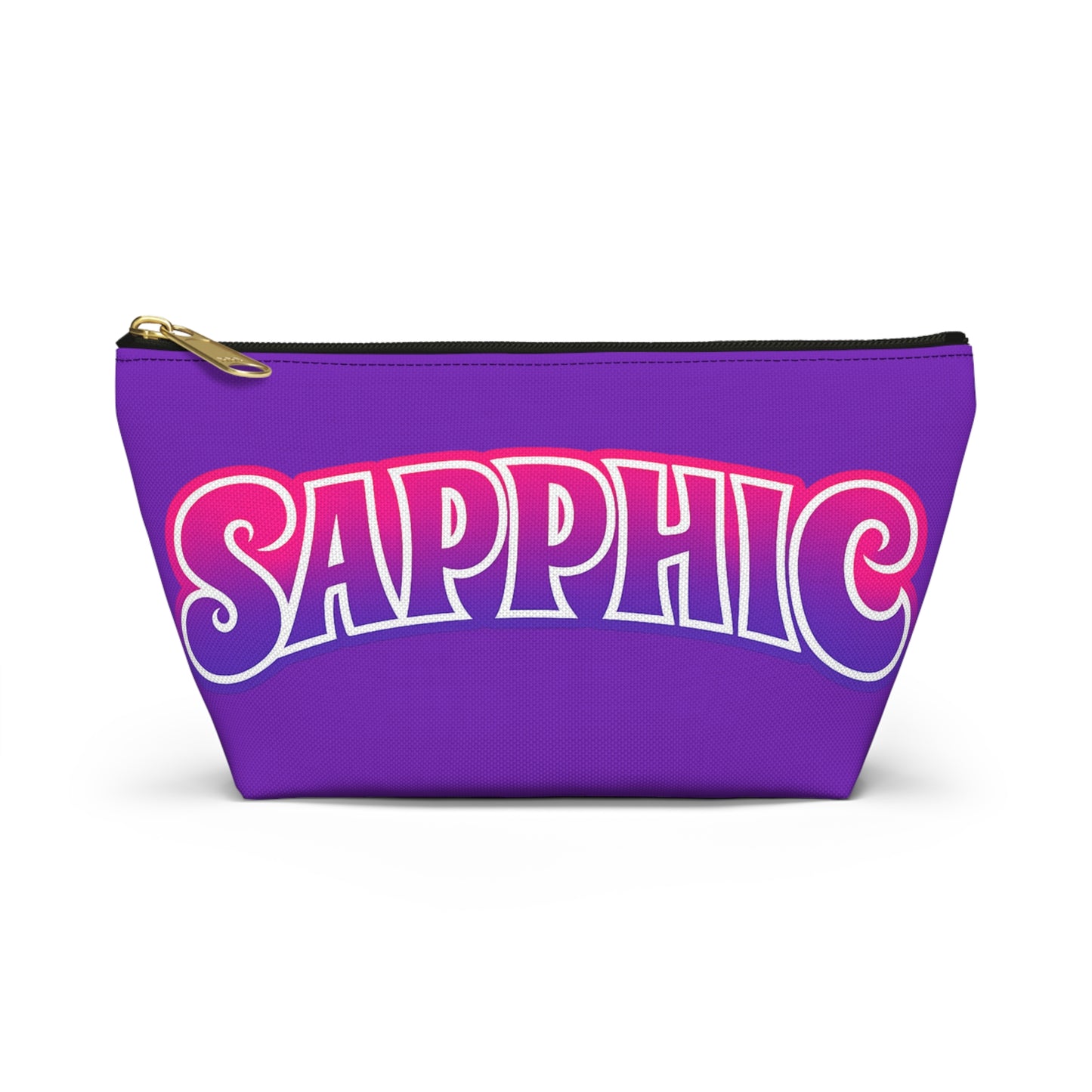 SAPPHIC Accessory Pouch — Purple T‑Bottom Makeup & Travel Bag