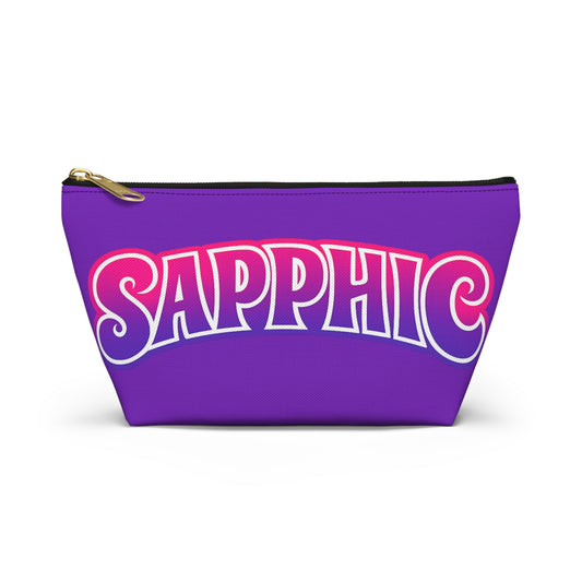 SAPPHIC Accessory Pouch — Purple T‑Bottom Makeup & Travel Bag