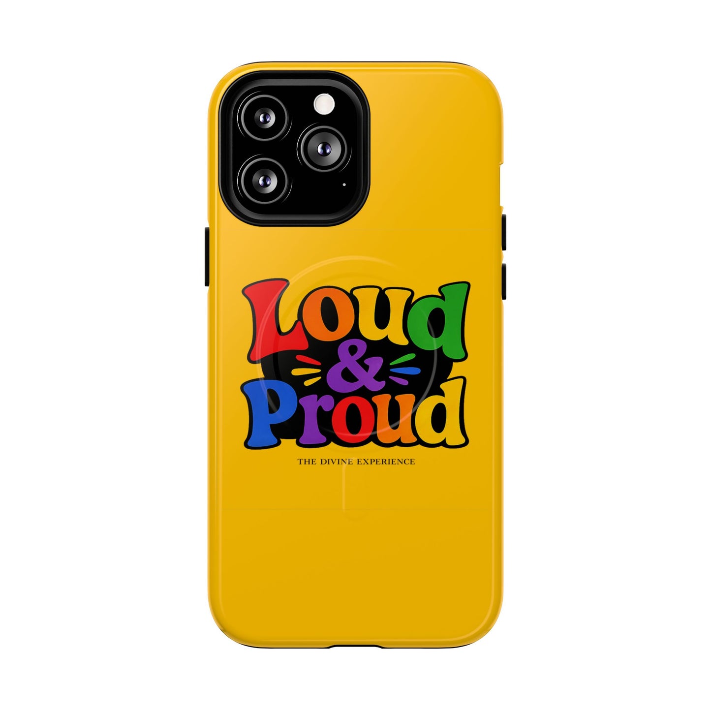 LOUD & PROUD LGBTQ Tough Magnetic Phone Case — Colorful Retro Pride Design