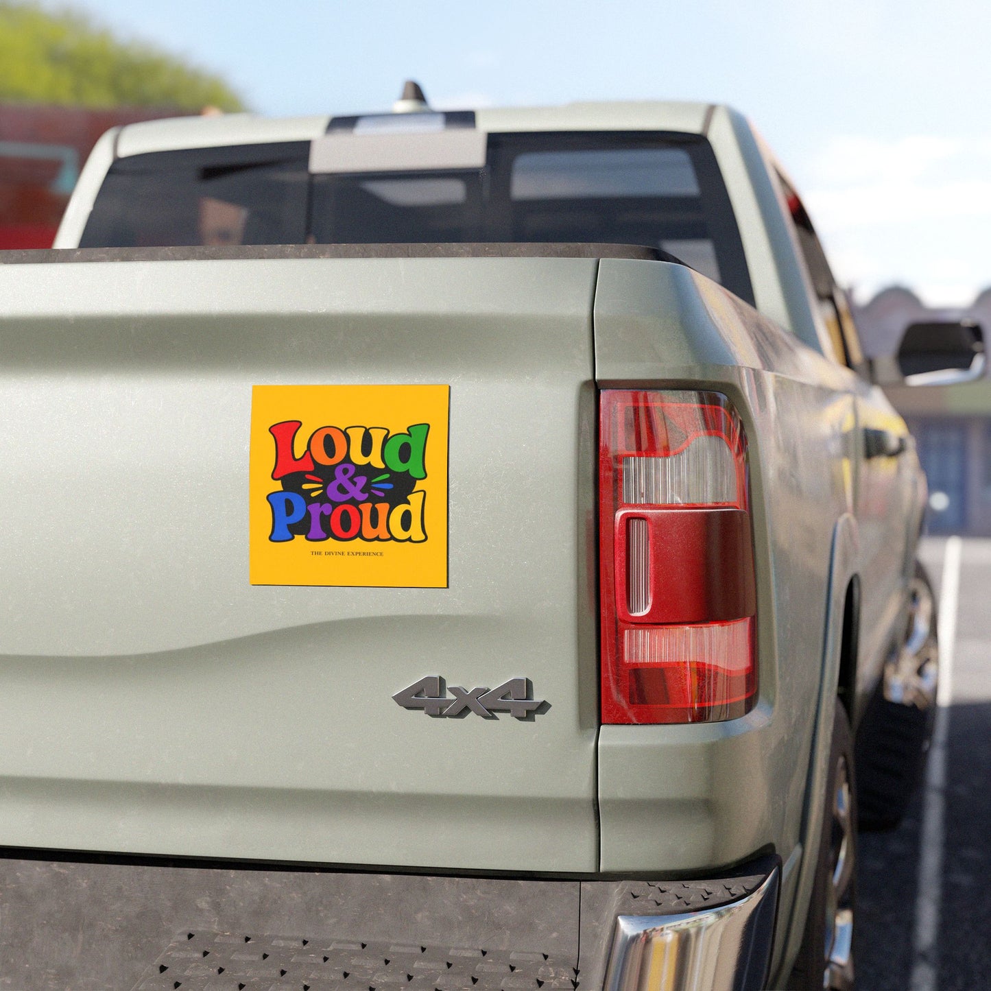 LOUD & PROUD LGBTQ Rainbow Car Magnet — Retro Pride Magnetic Sticker