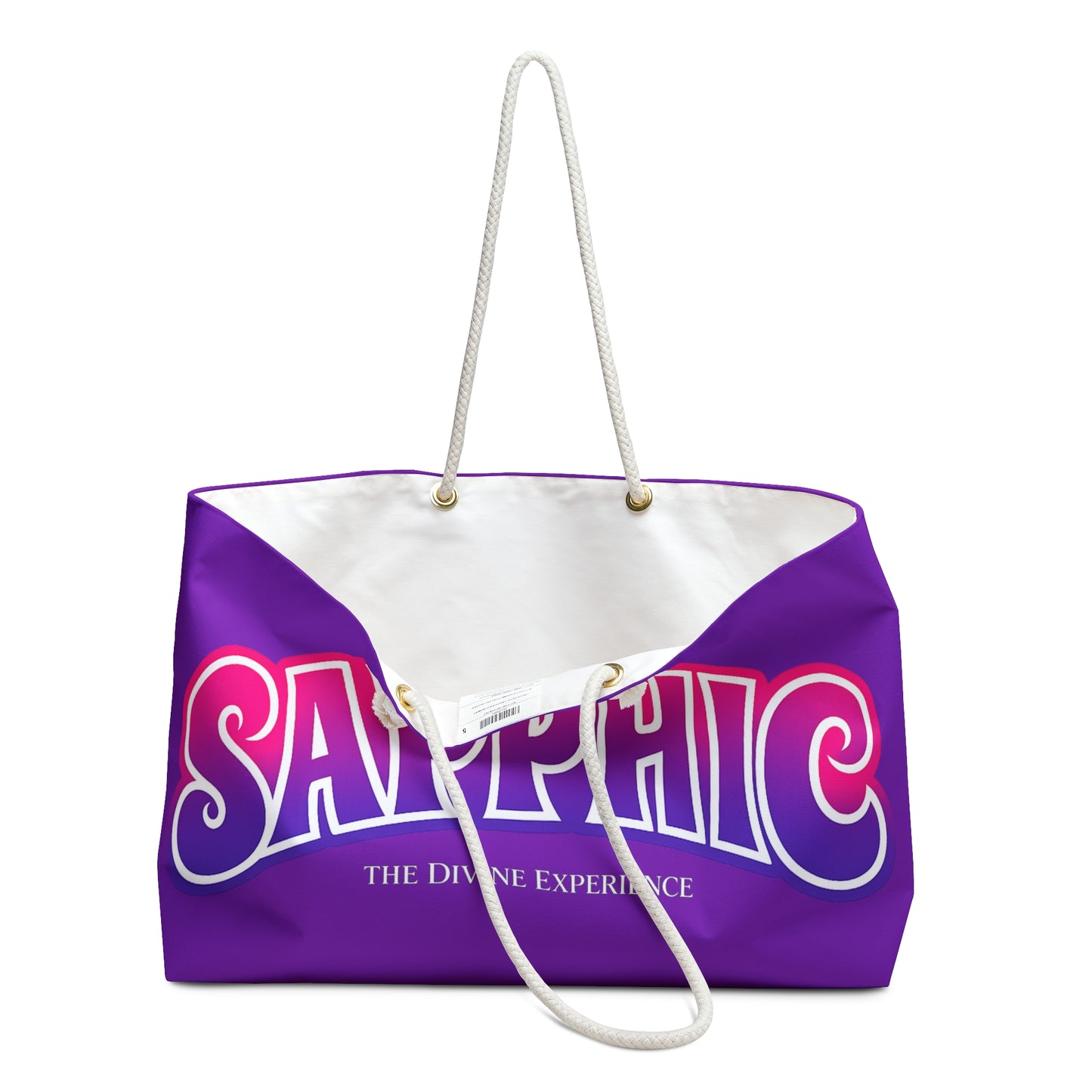 SAPPHIC Weekender Bag — Bold Purple Lesbian Pride Travel Tote