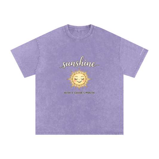 SUNSHINE Snow Washed Oversized Cotton T-Shirt