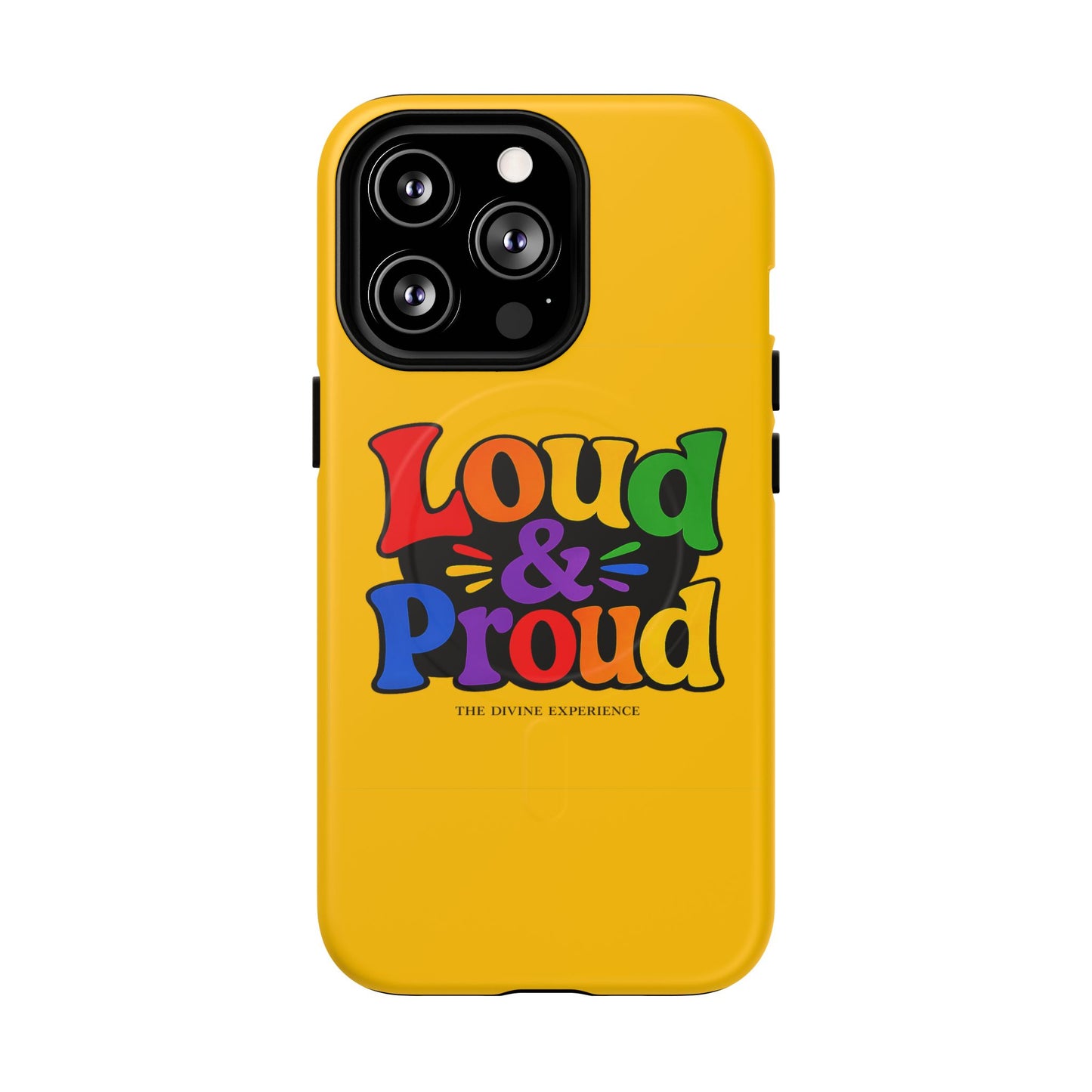 LOUD & PROUD LGBTQ Tough Magnetic Phone Case — Colorful Retro Pride Design
