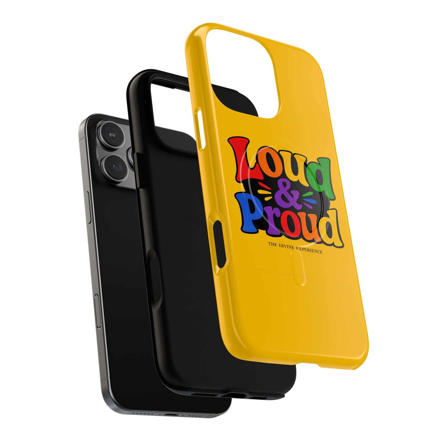 LOUD & PROUD LGBTQ Tough Magnetic Phone Case — Colorful Retro Pride Design