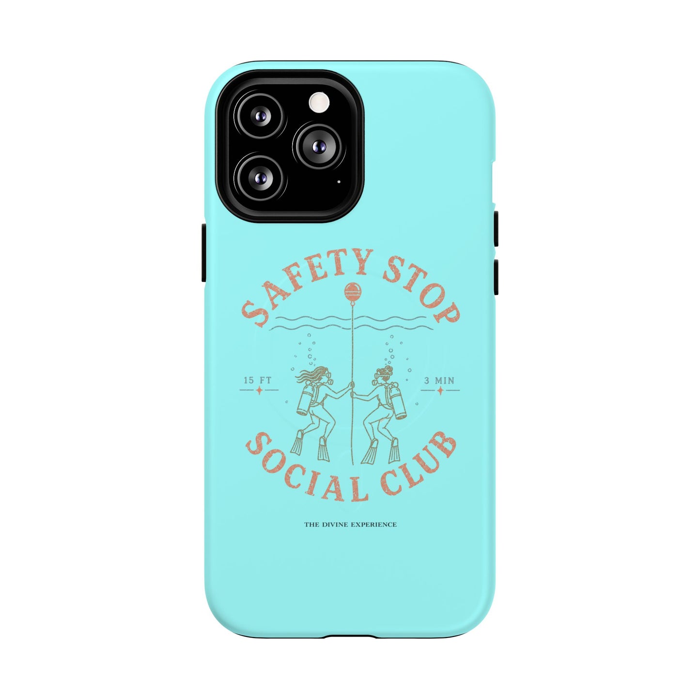 SAFETY STOP SOCIAL CLUB SCUBA Phone Case — Scuba Diving Graphic Tough Magnetic Case