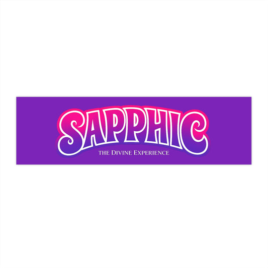 SAPPHIC Bumper Sticker — "SAPPHIC: The Divine Experience" Pride Car Decal