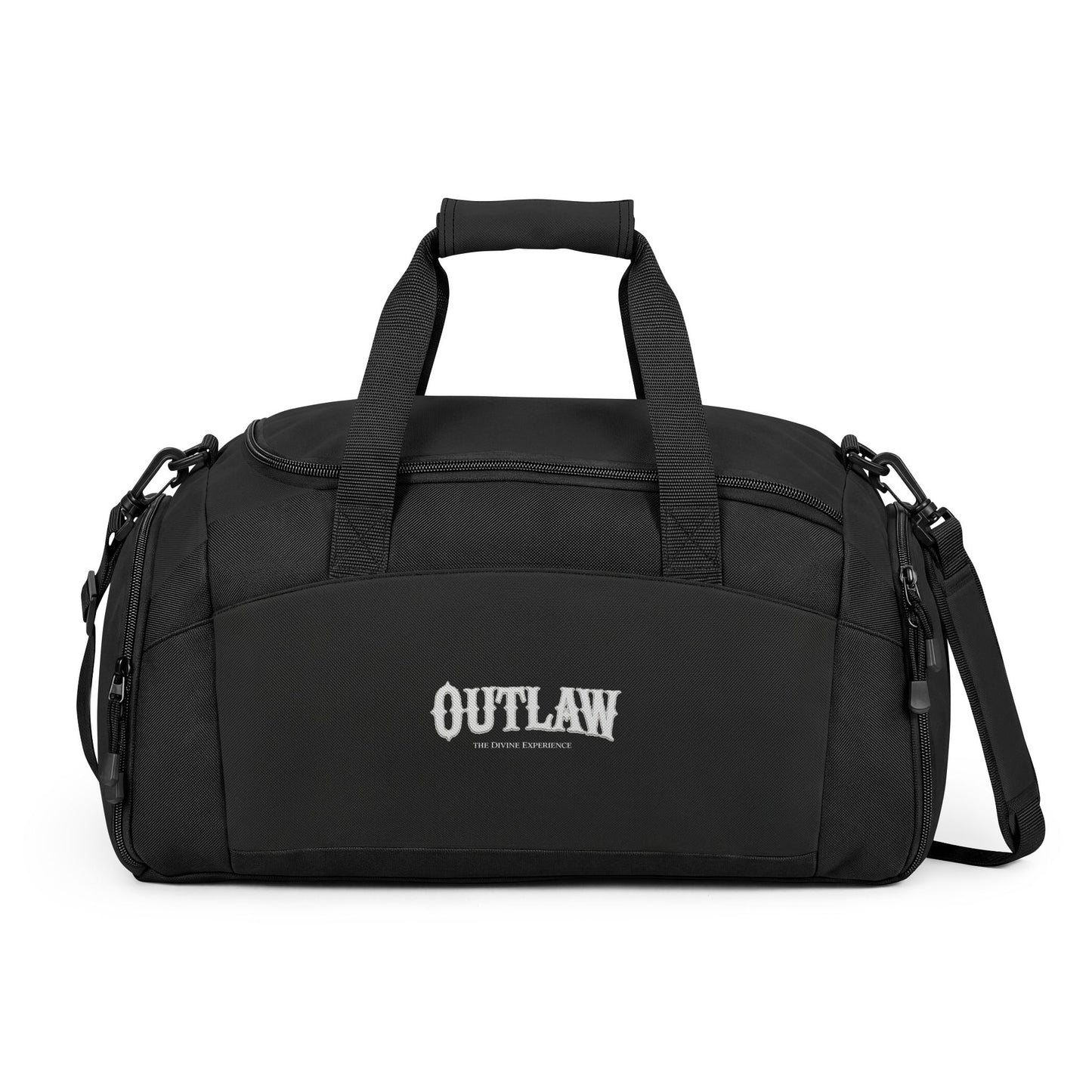 OUTLAW Embroidered Gym Bag — Durable Travel & Workout Duffel