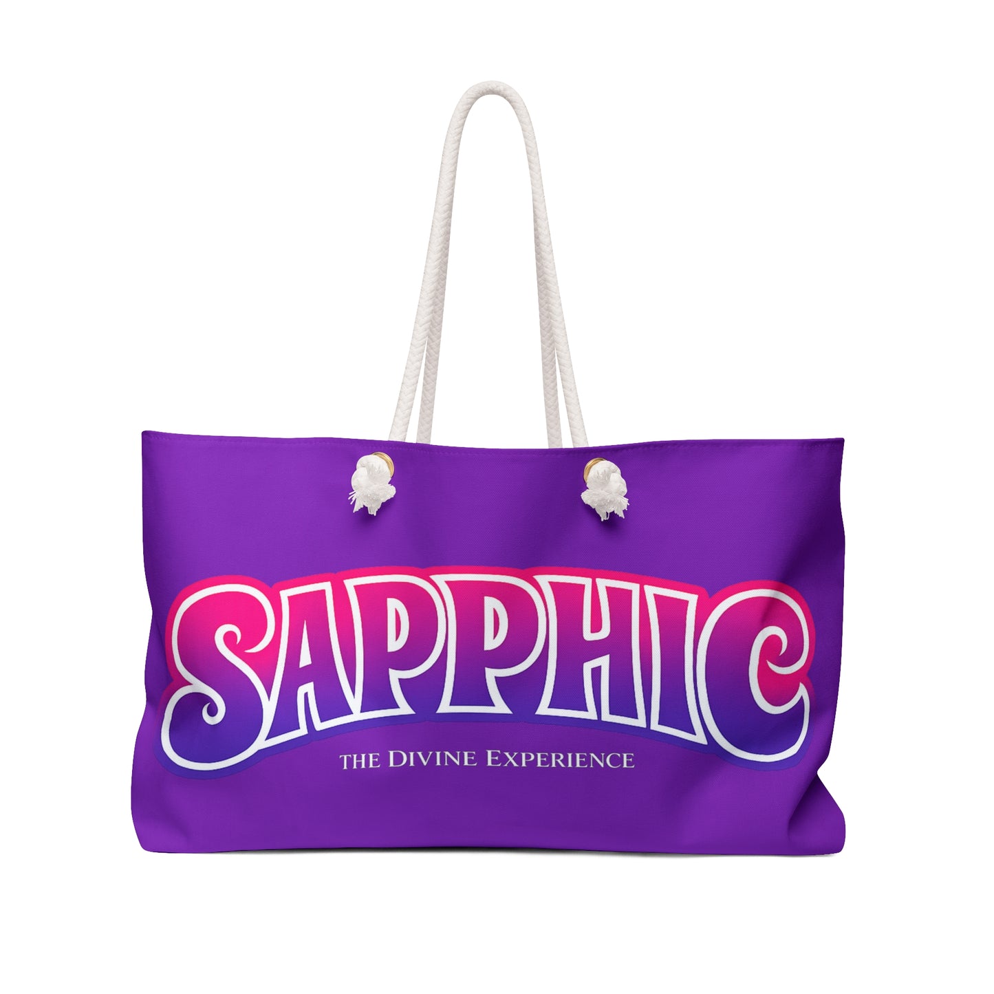 SAPPHIC Weekender Bag — Bold Purple Lesbian Pride Travel Tote