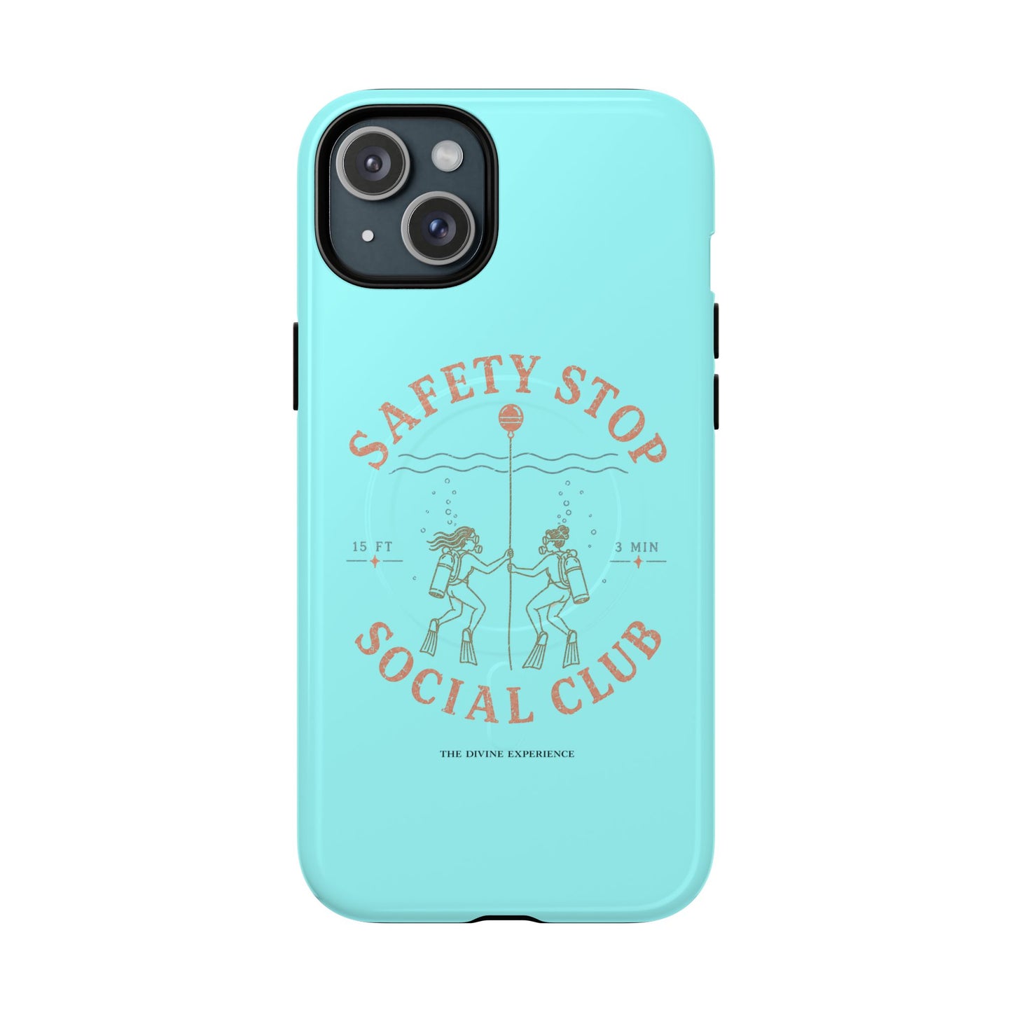 SAFETY STOP SOCIAL CLUB SCUBA Phone Case — Scuba Diving Graphic Tough Magnetic Case