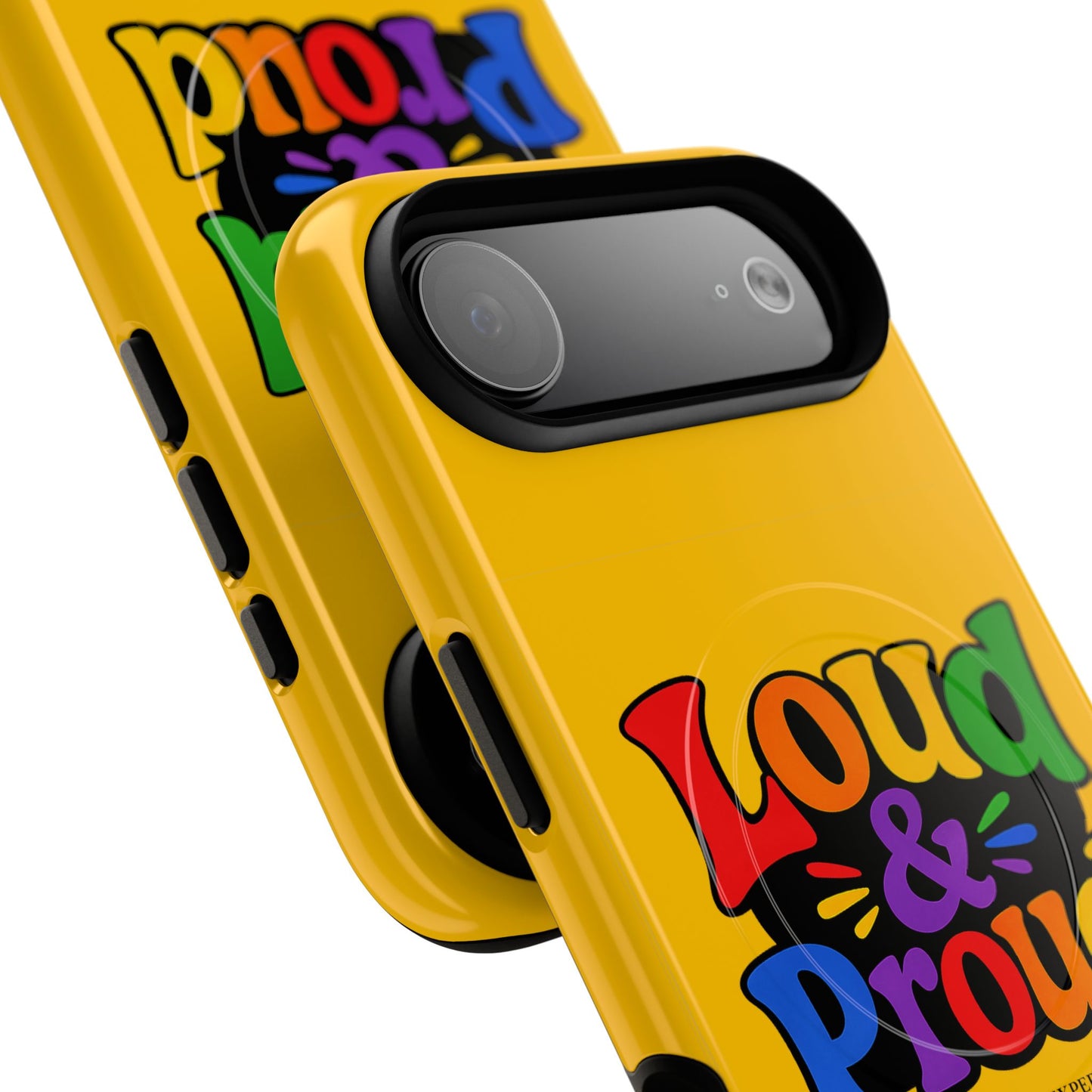 LOUD & PROUD LGBTQ Tough Magnetic Phone Case — Colorful Retro Pride Design