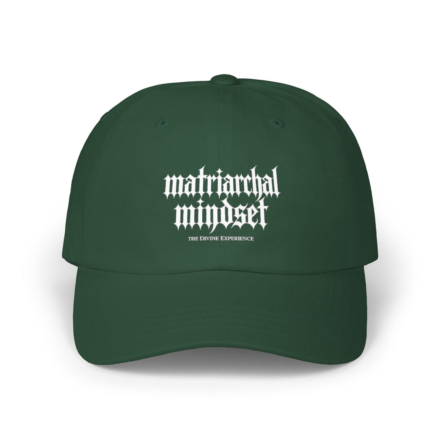 MATRIARCHAL MINDSET Embroidered Dad Cap — Feminist Statement Baseball Hat