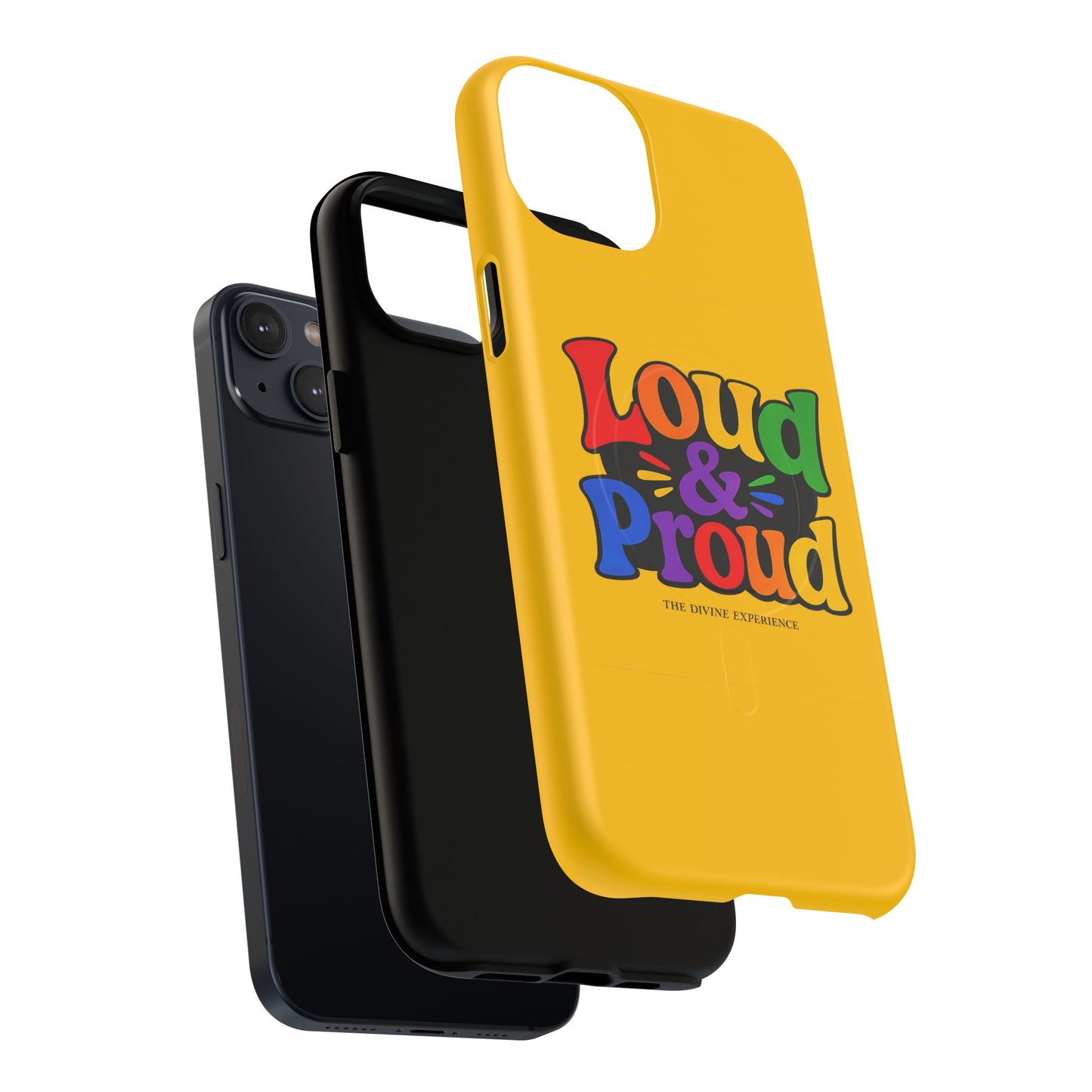 LOUD & PROUD LGBTQ Tough Magnetic Phone Case — Colorful Retro Pride Design