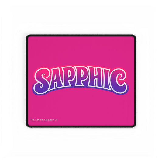 SAPPHIC Desk Mat — Pink & Purple Pride Gaming/Work Surface