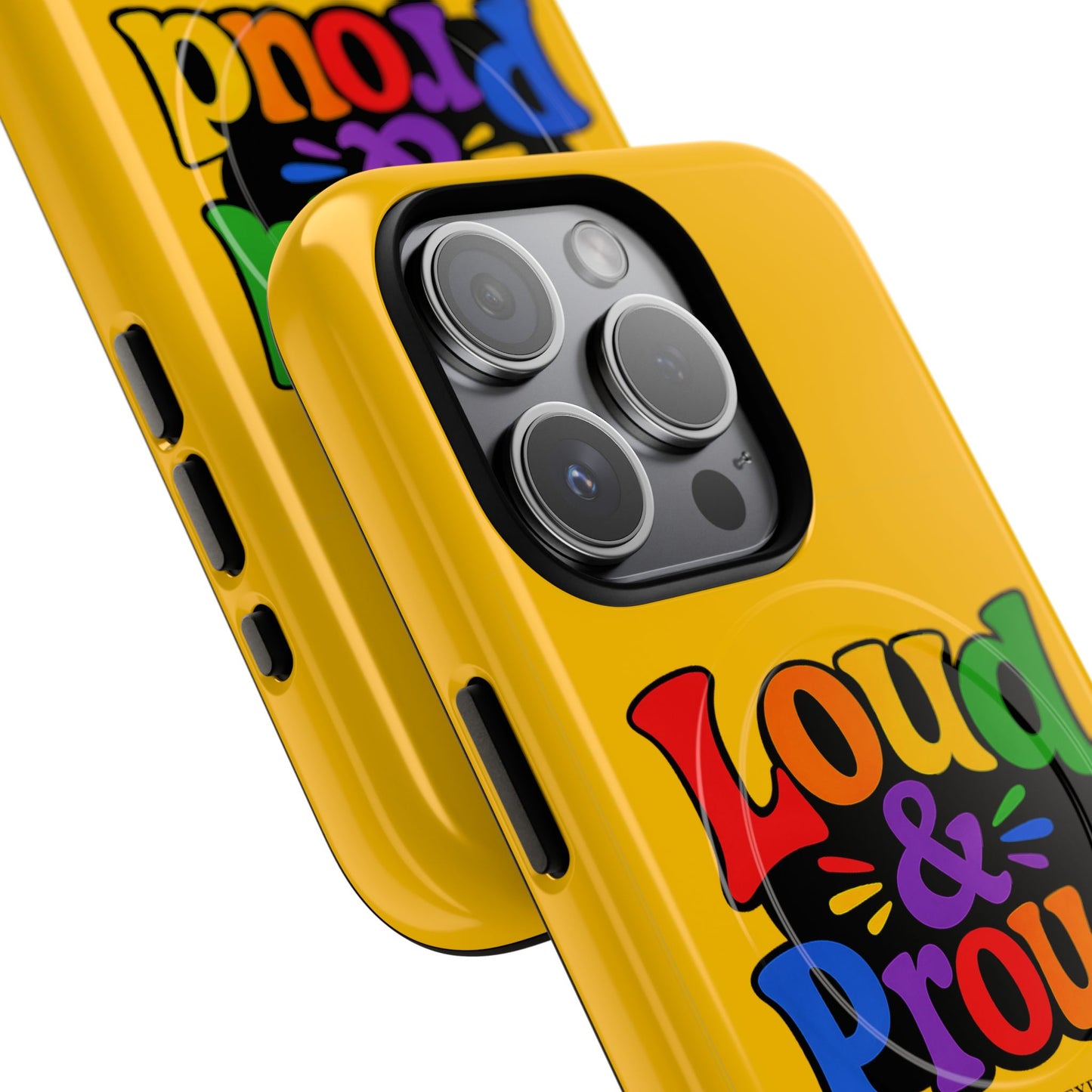 LOUD & PROUD LGBTQ Tough Magnetic Phone Case — Colorful Retro Pride Design