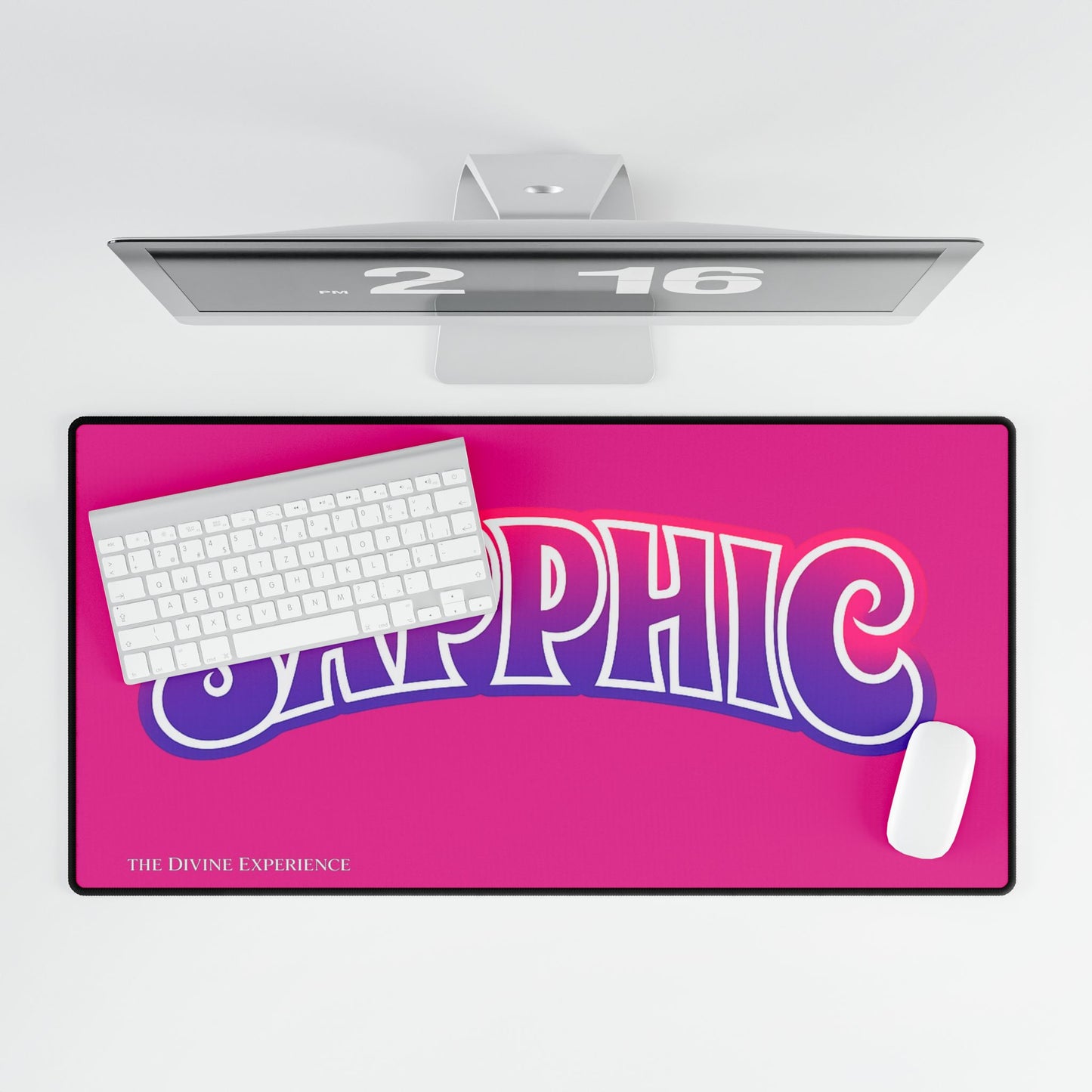 SAPPHIC Desk Mat — Pink & Purple Pride Gaming/Work Surface