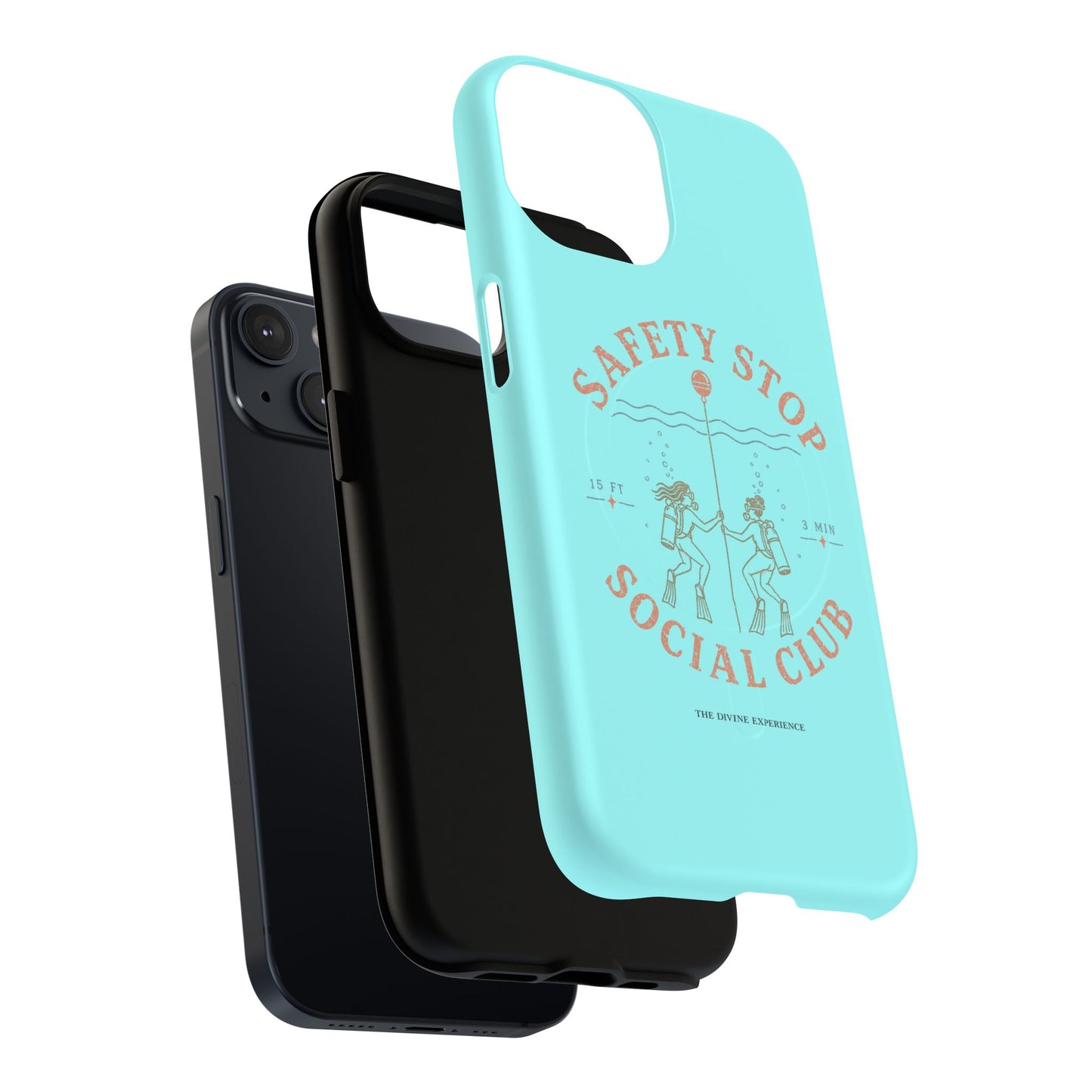 SAFETY STOP SOCIAL CLUB SCUBA Phone Case — Scuba Diving Graphic Tough Magnetic Case