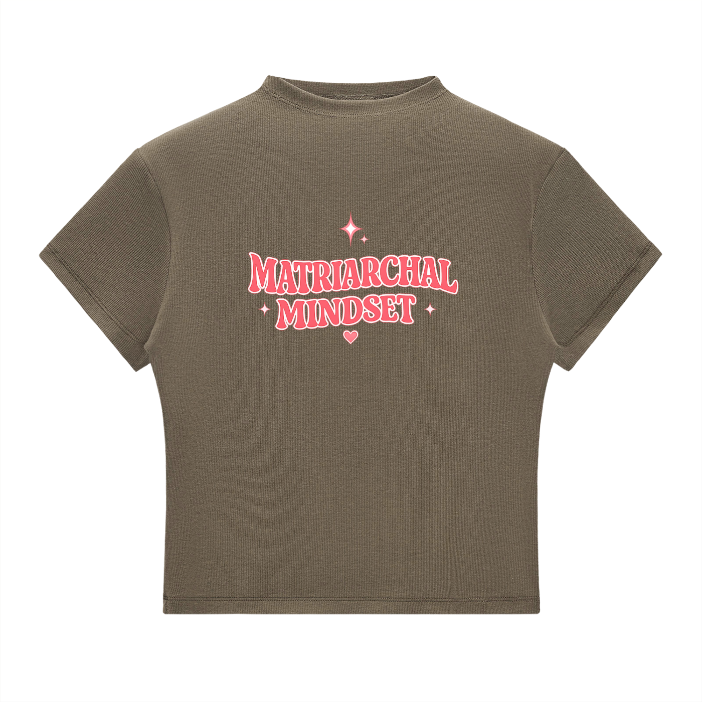 MATRIARCHAL MINDSET Essential Slim Fit Mock Neck T-Shirt