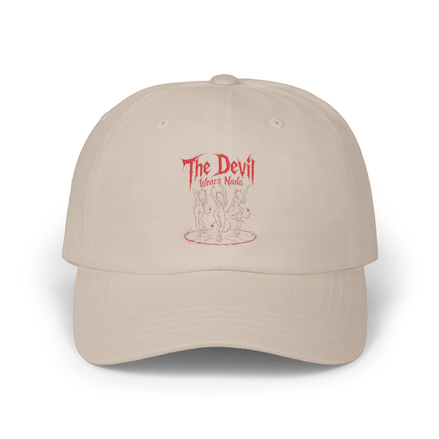 THE DEVIL WEARS NADA Dad Cap — Embroidered Retro Graphic Hat