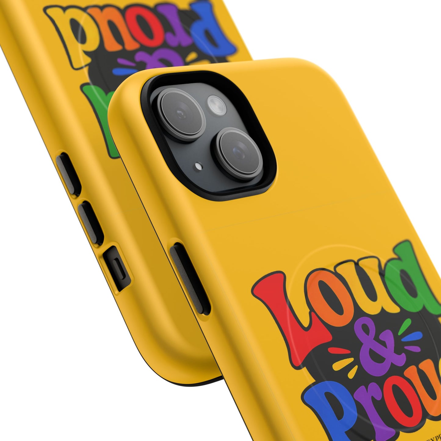 LOUD & PROUD LGBTQ Tough Magnetic Phone Case — Colorful Retro Pride Design