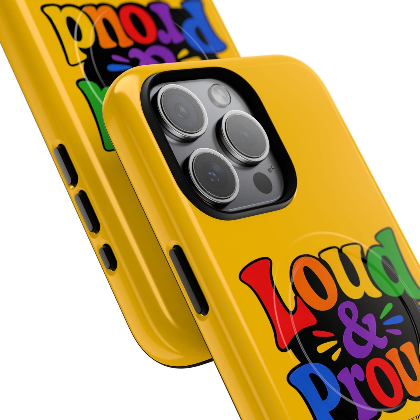 LOUD & PROUD LGBTQ Tough Magnetic Phone Case — Colorful Retro Pride Design
