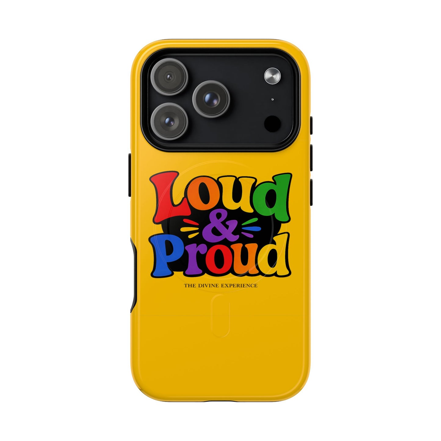 LOUD & PROUD LGBTQ Tough Magnetic Phone Case — Colorful Retro Pride Design