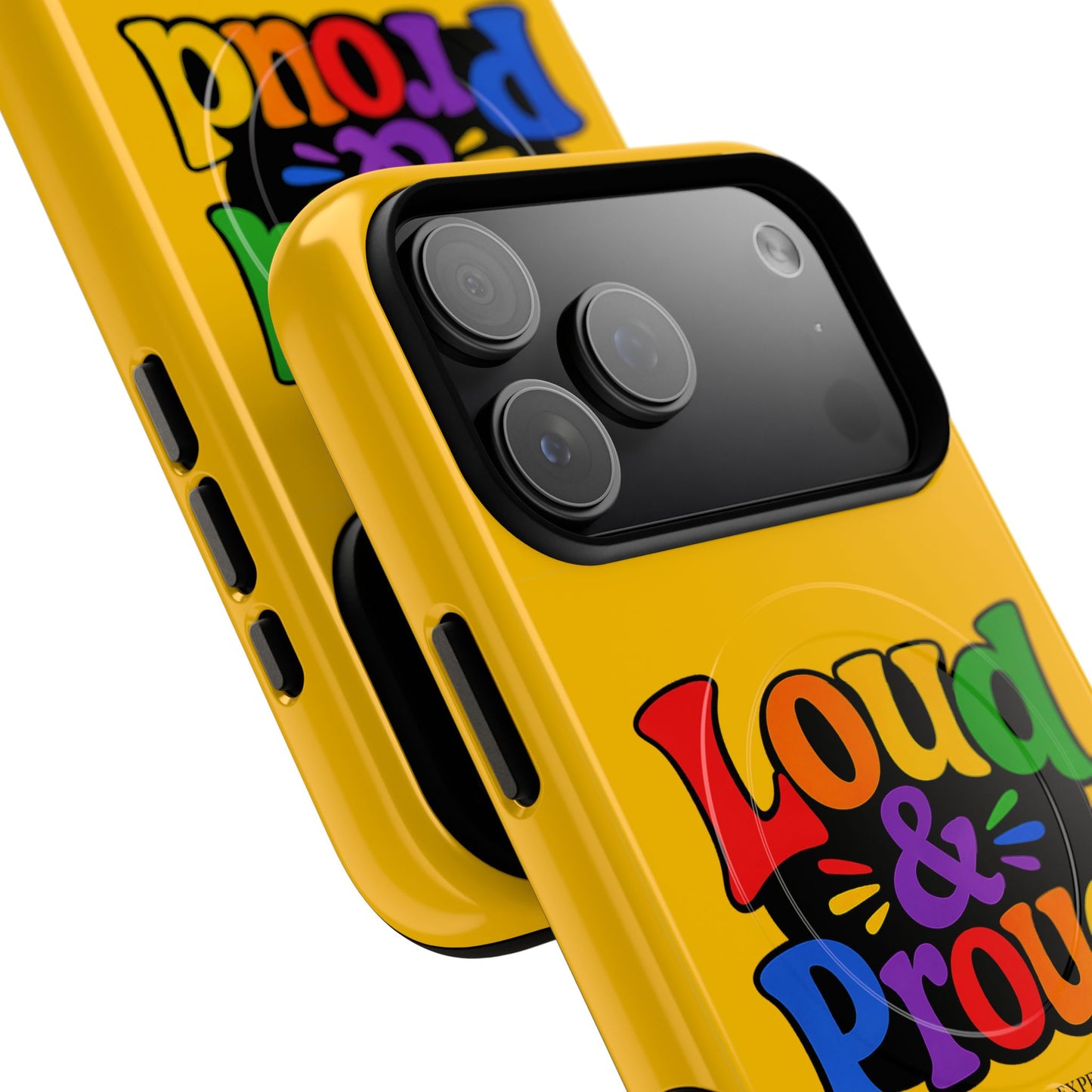 LOUD & PROUD LGBTQ Tough Magnetic Phone Case — Colorful Retro Pride Design