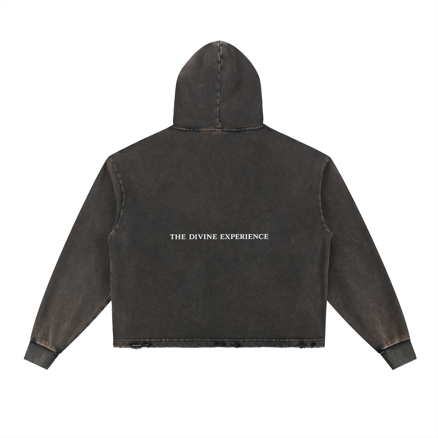 I PUT THE FAE IN FERAL Vintage Washed Frayed-Hem Hoodie