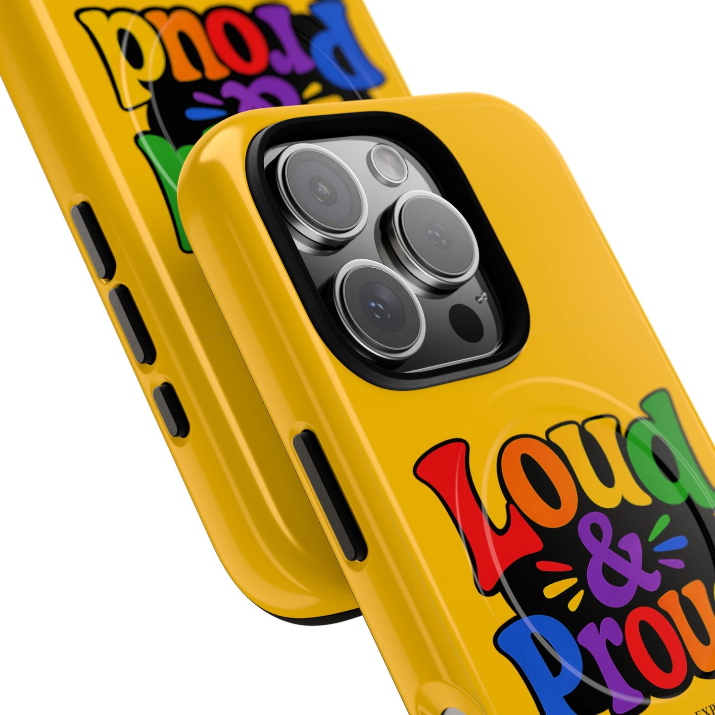 LOUD & PROUD LGBTQ Tough Magnetic Phone Case — Colorful Retro Pride Design