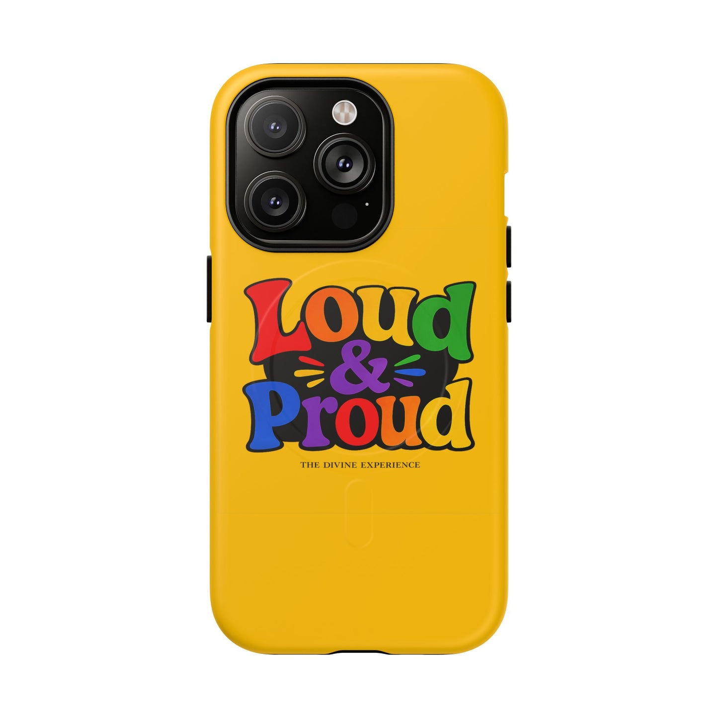 LOUD & PROUD LGBTQ Tough Magnetic Phone Case — Colorful Retro Pride Design